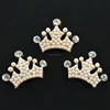 Rhinestone Crown Buttons Flat Back 30mm Silver Color Decoration Buttons