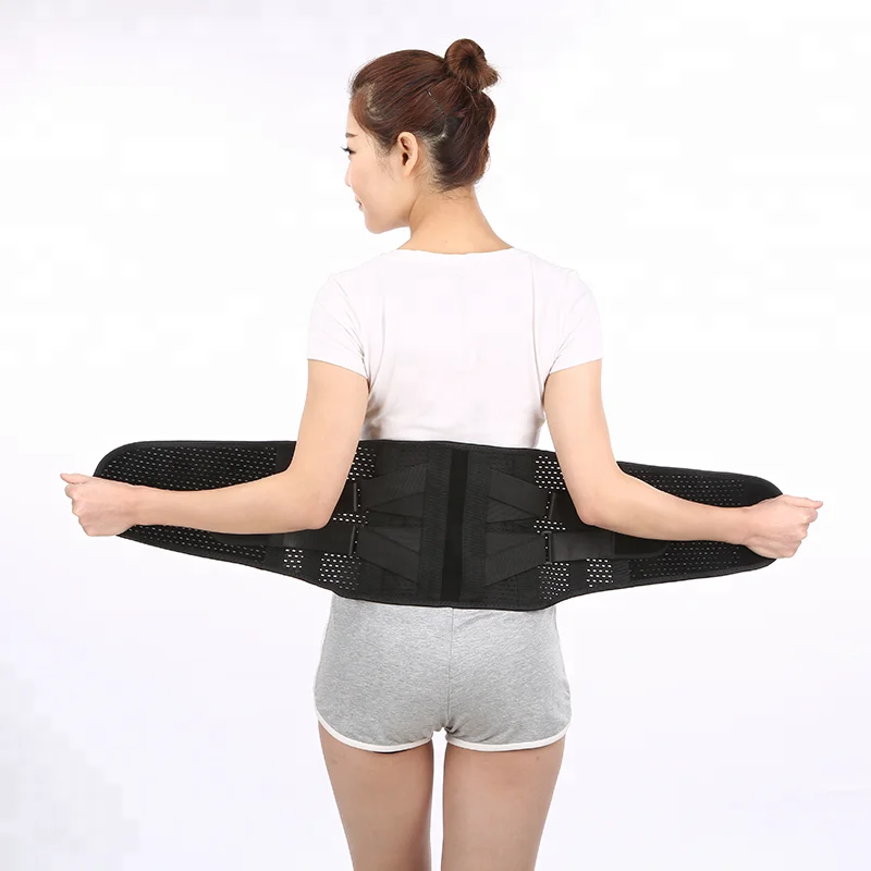 

Medical Lumbar Stabilizer Lower Back Support Brace Pain Relief Belt Waist Wrap, Black