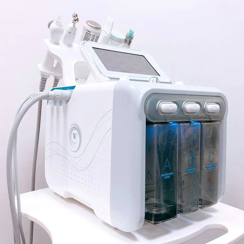 

High Power 6 In 1 H2O2 Hydra Aqua Peel Small Bubble Facial Machine, White