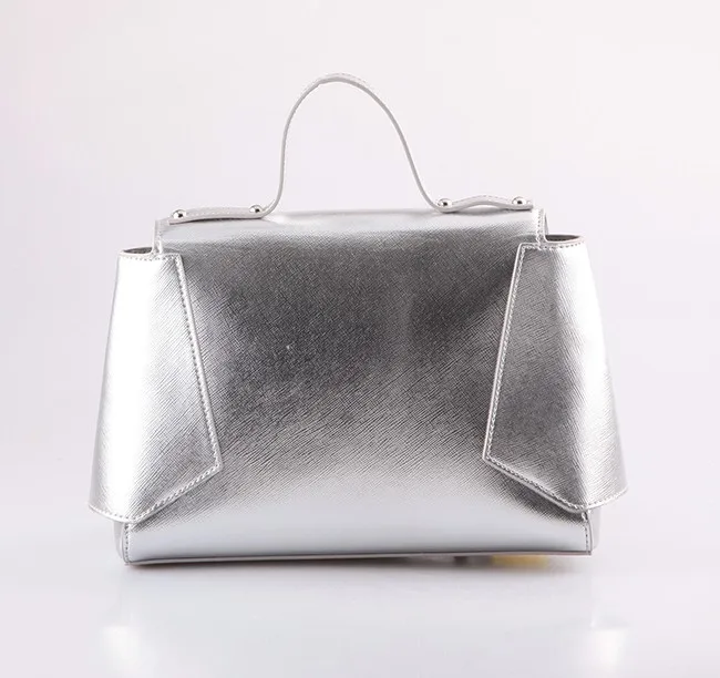 5292-New style best selling design fantastic silver metallic saffiano PU women shoulder bag