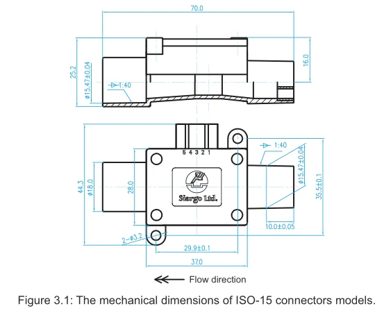 FS1015CL MEMS Thermal Mass Flow Sensor for medical