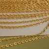 Spool Gold Plated Flat Cable Chain