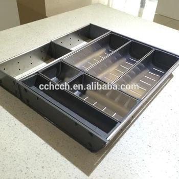 Kitchen Adjustable Drawer Storage Tray Stainless Steel Cutlery