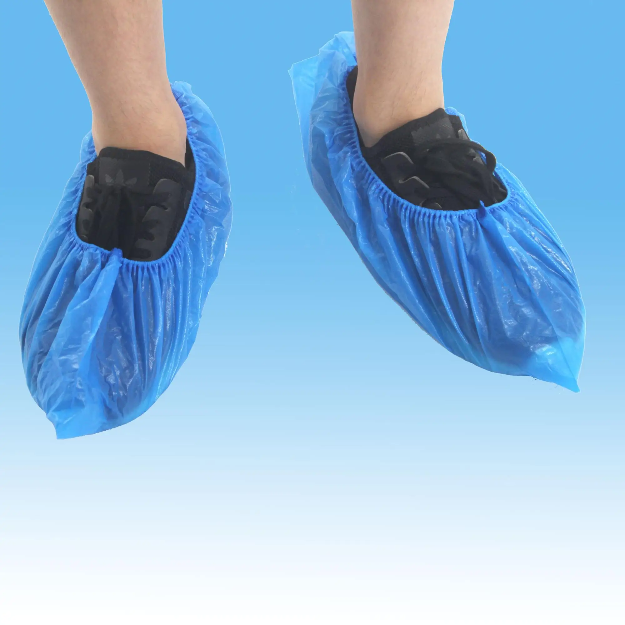 Price Wise Pack Of 100pcs Waterproof Plastic Disposable Pe Shoe Cover ...
