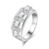 Wholesale Modern Style Sterling Silver V Ring Splint Thumb Sterling Silver Quartz Ring