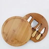Bamboo Cheese Board Set with 4 Specialist Cheese Knives