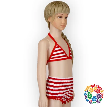 girls red swimwear