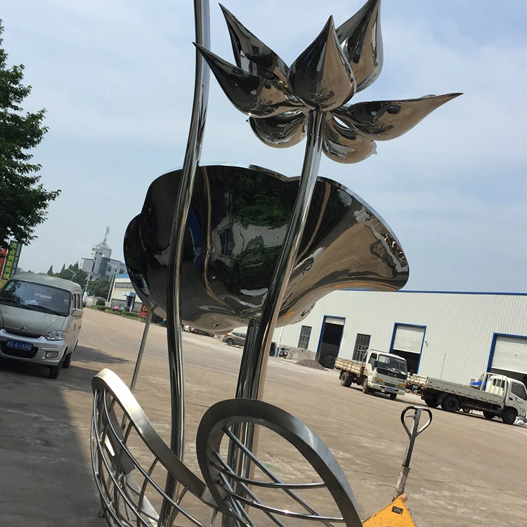 Large Outdoor Stainless Steel Lotus Flower Sculpture Buy Lotus