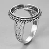 Hollow design 925 sterling silver large blank gemstone bezel ring setting