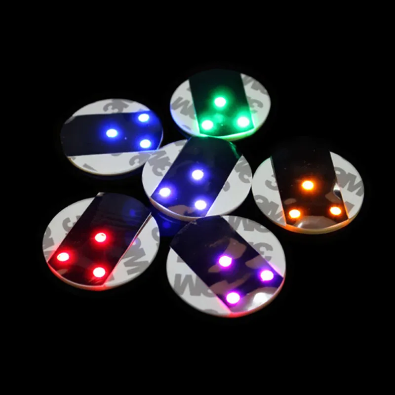 Color Changing LED Lights Bottle Cup Mat Coaster For Clubs Bars Party Fun
