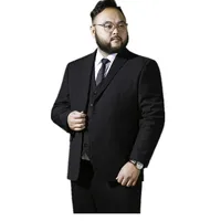 

Super Large size for Fat men 3XL-9XL Men's Blazer big Men's Suit Solid Color Uniform Plus Size Black Men Formal Business Suit