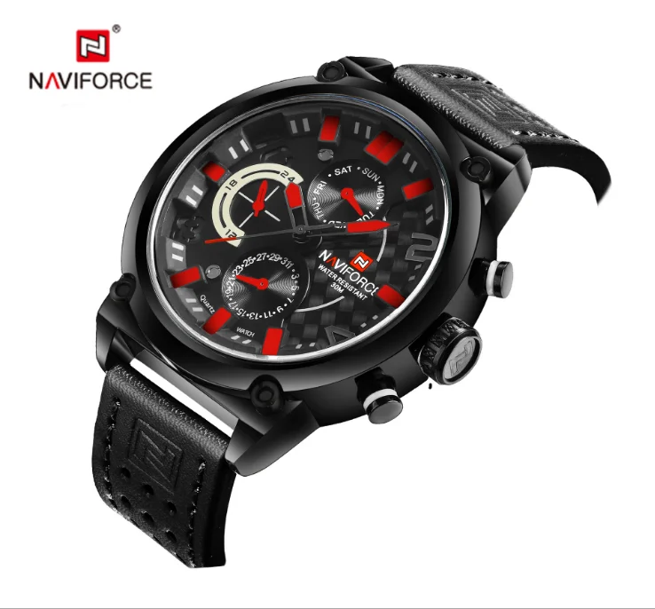 

NAVIFORCE 9068 leather men's watch sports waterproof fashion student table wholesale, Colors