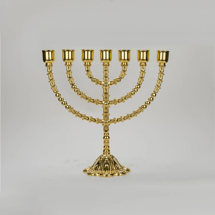 Traditional Polished Menorah Menorah Candelabra Religious Candle Holder