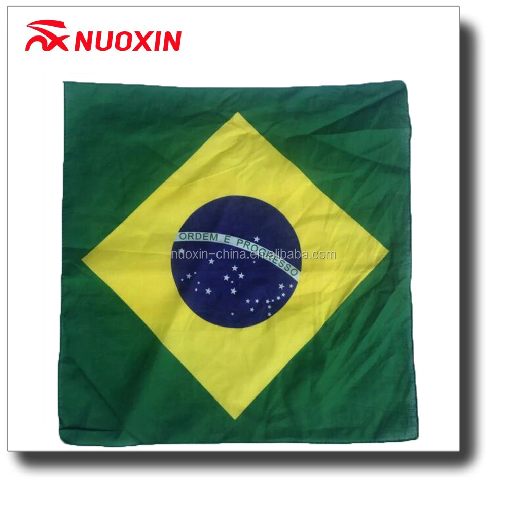 NX BENDERA Brasil Flag Desain Persegi Bandana Bandana Untuk