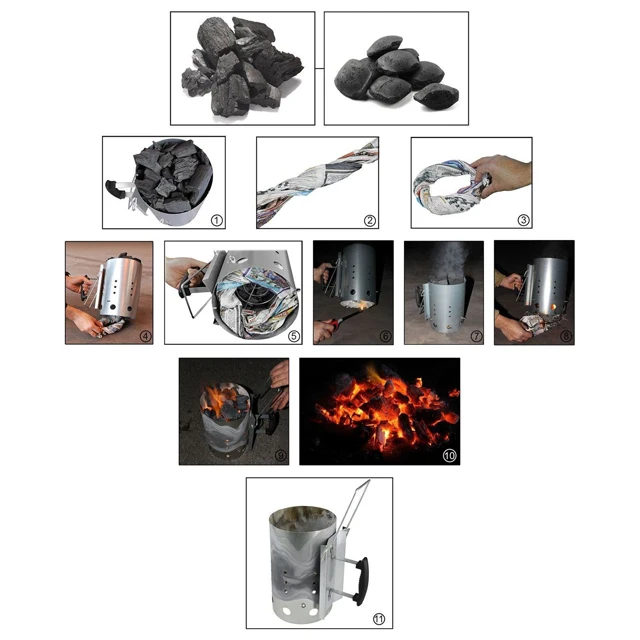 Charcoal Grill Chimney Starter Coal Starter With Release Trigger Buy