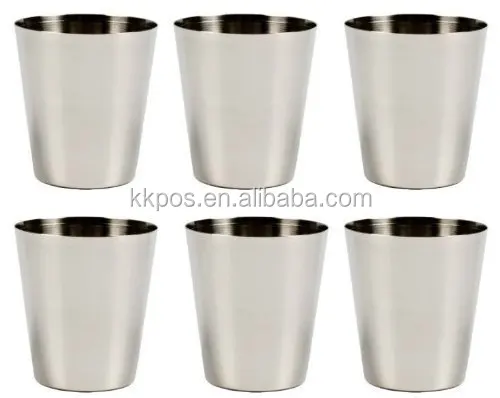 Stainless steel metal barrel shot glass from unitedplastics