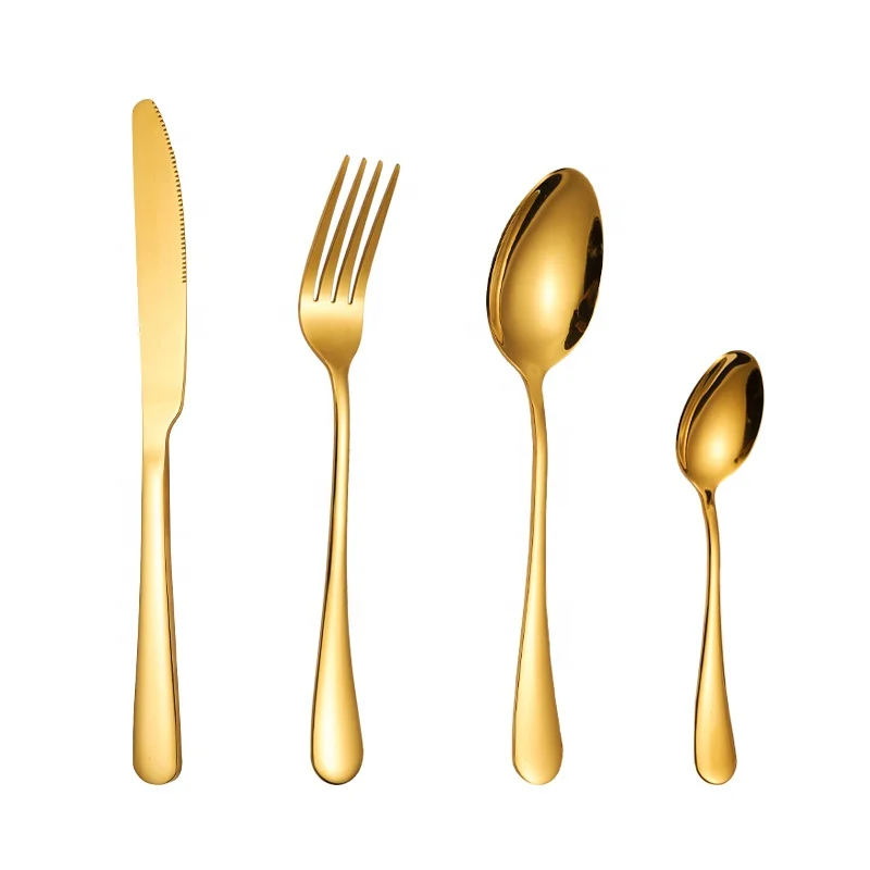 High quality Stainless steel cutlery golden cutlery set