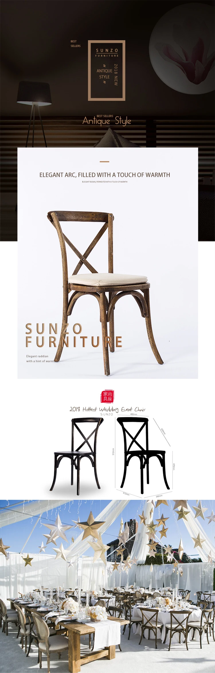 Wooden X Chair Cross Chair,Rental Wedding Cross Back Chair,Cheap Bentwood Chair