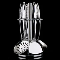 

Mirror Finish Stainless Steel Kitchen Utensil 304 Serving Cooking Utensil Set