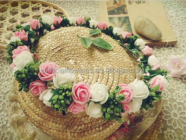 Wanita dekoratif ikat  kepala pengantin bunga  headband 