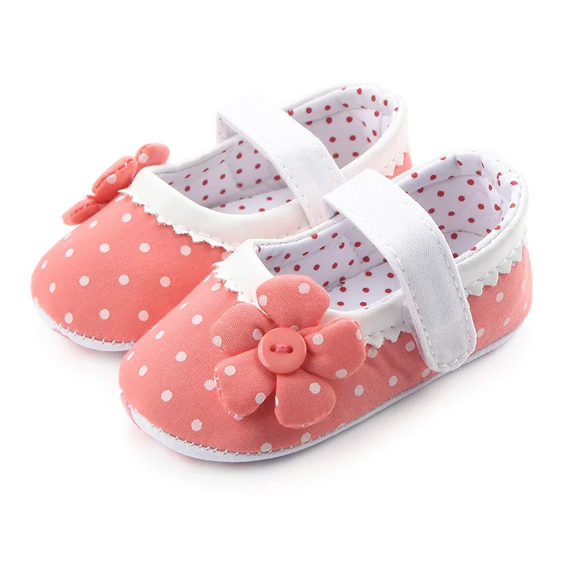 

New arrival first walking prewalker baby girl shoes with beautiful flower design, Red/dark pink/light pink