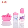 2018 Christmas gifts new baby born gift sets with bowl sets drinking cup&feeding bottle