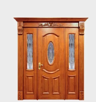 
MDF wood special figure tempered glass hotel office door 