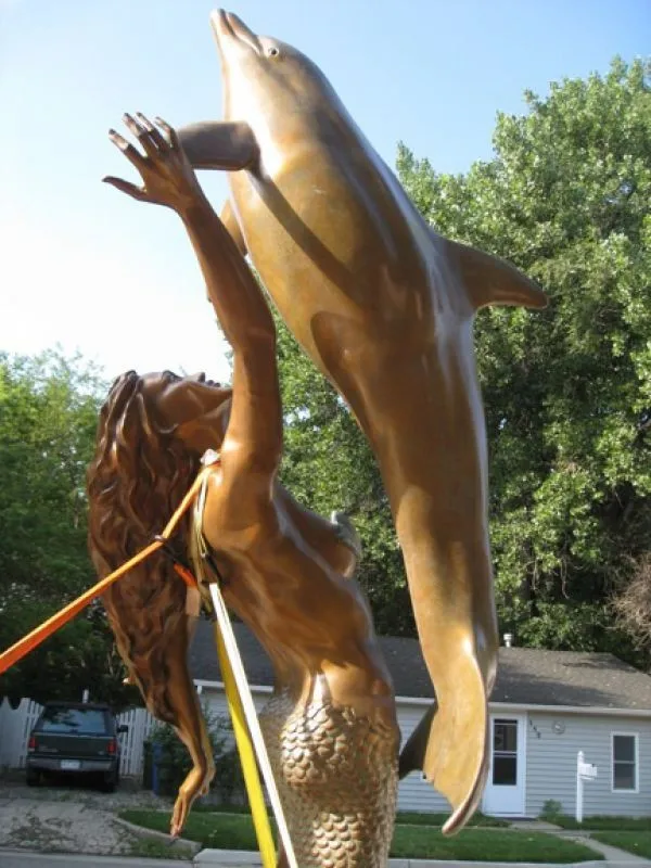 Home Or Swimming Pool Decoration Life Size Bronze Mermaid