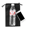 Custom making machine price small black non woven drawstring bag for water bottle