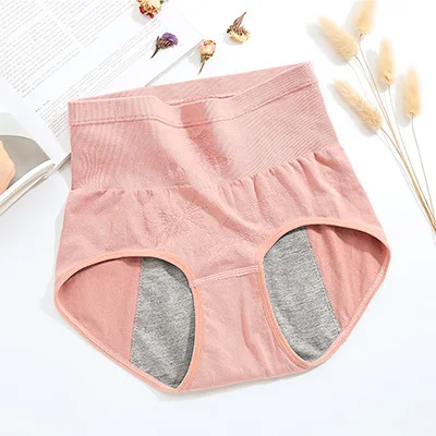 

Soft Period Panties High Waist Tummy Control Menstrual Panties Leak-Proof Sanitary Underwear For Women, As picture