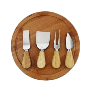 Image of Wood Cheese Board Set Cheese Cutting Board With Knife Sets