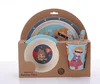 2019 Amazon Bamboo fiber children 's tableware four - cell plate baby cartoon rice bowl baby bowl spoon fork suit