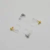 No Pierced Plastic transparent ear clip painless ear strap with Closed loop DIY Earring Finding
