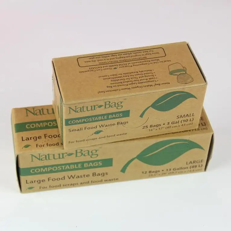
ASTM D6400 Compostable Bags 3 gallon 25 Count, Extra Thick 0.65 Mils, Small Kitchen Trash Bags 100% Biodegradable plastic bags 
