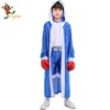 Easy Cosplay Carnival Halloween Boy Boxing Red/ Blue Sport Costume