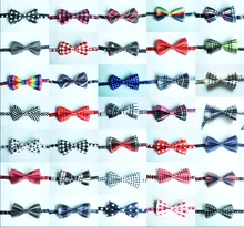 Free shipping 100 pcs pet dog double-deck bow tie 35 Designs Children School Bowtie Kids Wedding Party Tie Clothes Accessories