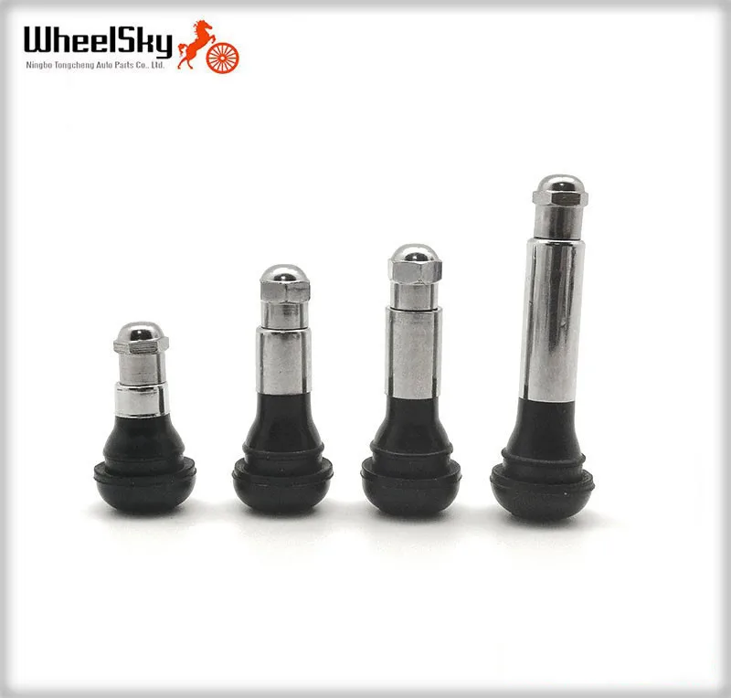 Tr414c Tire Valves Chrome Sleeve Epdm Rubber Snapin Tubeless Valve