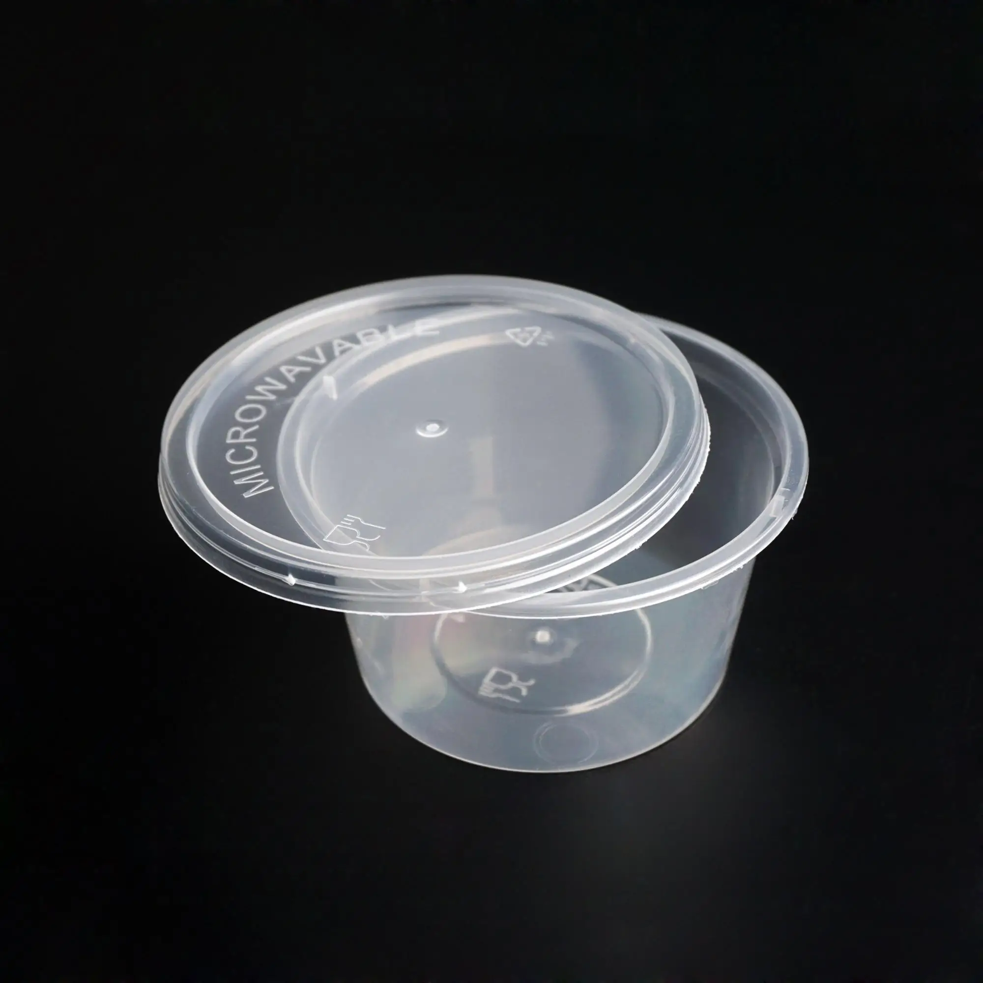 4 Oz Disposable Pp Plastic Mini Container Takeaway Sauce Cup With Lid