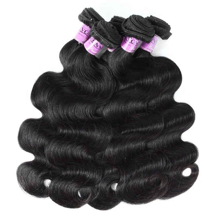

Double drawn body wave weft brazilian hair weave bundle