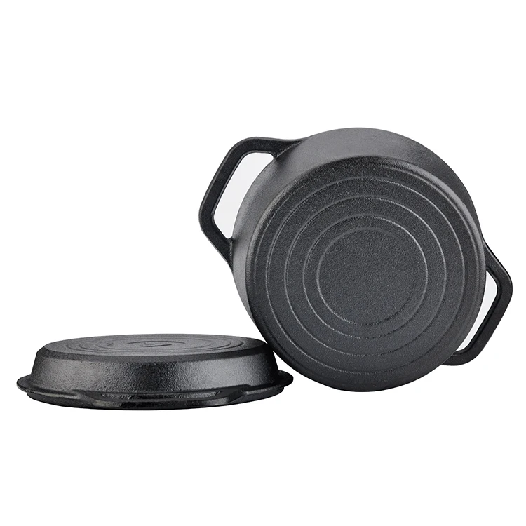 Chinese Manufacture Camp Product Pre Seasoned Double Enameled Cast Iron