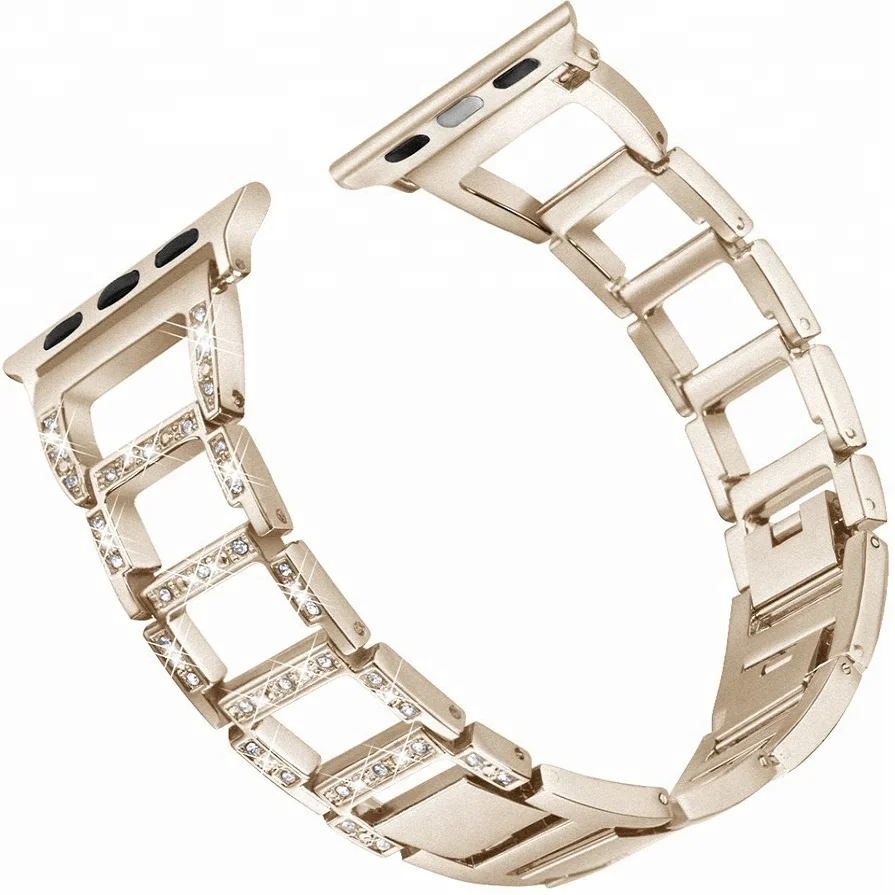 

Luxury Bling Watch Band Wristbands For Apple Watch Bands 42mm,Stainless Steel Bracelet For Apple Watch Strap, Silver;rose gold;gold;black