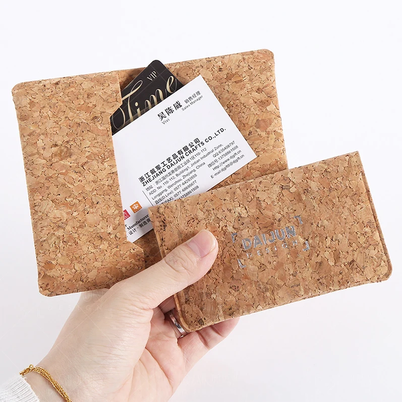

Eco-friendly Natural Bifold Pocket Cork Wallet popular design card wallet, Several colors or by customer