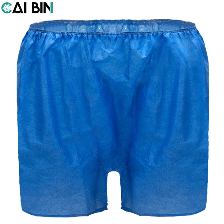 

Ready stock single use boxer shorts for men, beauty salon,hospital examination ,massage ,sauna, Blue,black