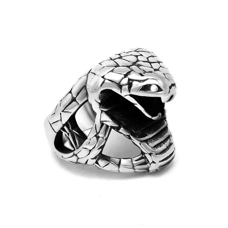 

2021 Sailing Jewelry Mens Gift Snake Ring Snake Mens Ring Titanium Steel Snake Ring