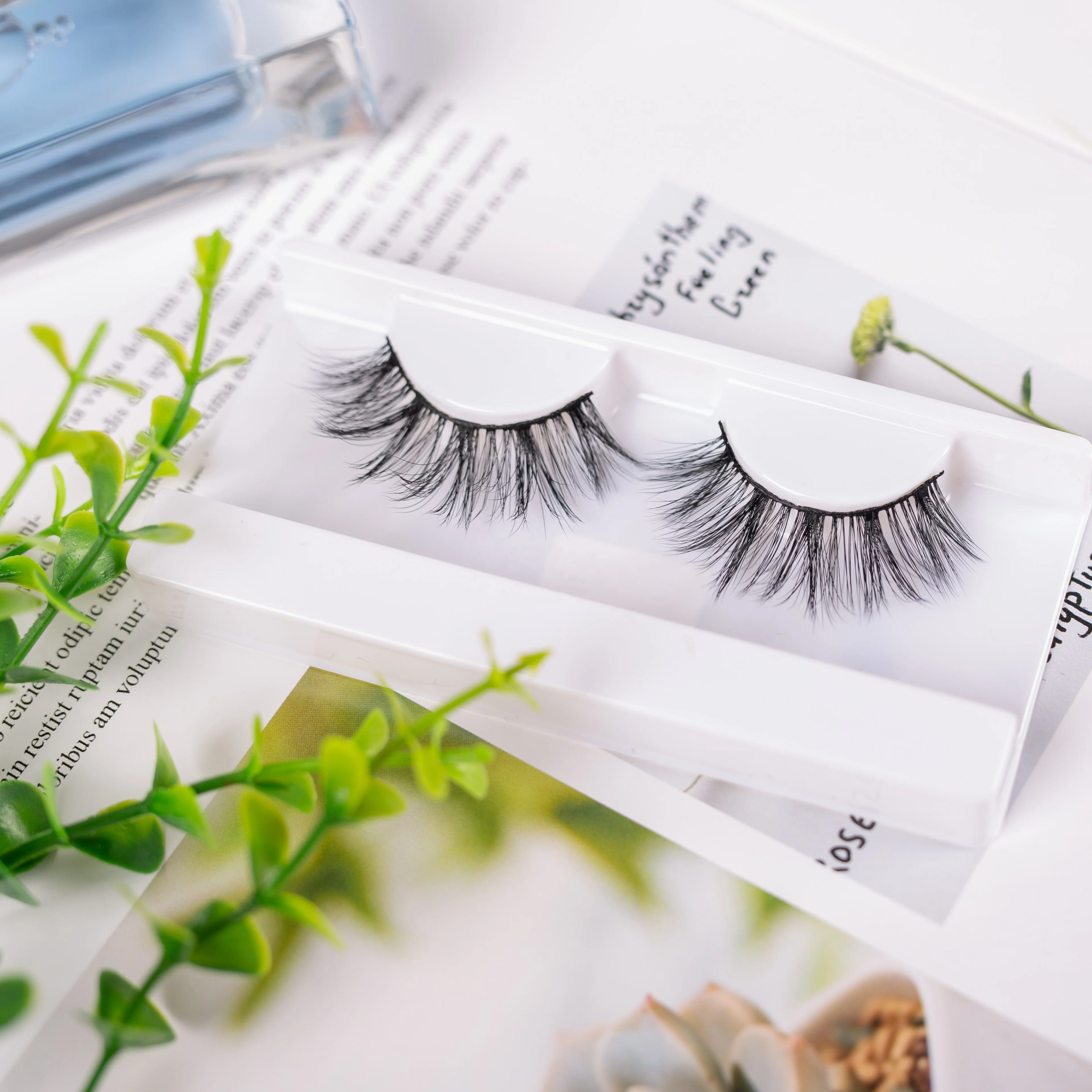 

2021 new arrivals wholesale private beauty supply vendors high quality silk Full Strip Lashes with magnetic lash boxes