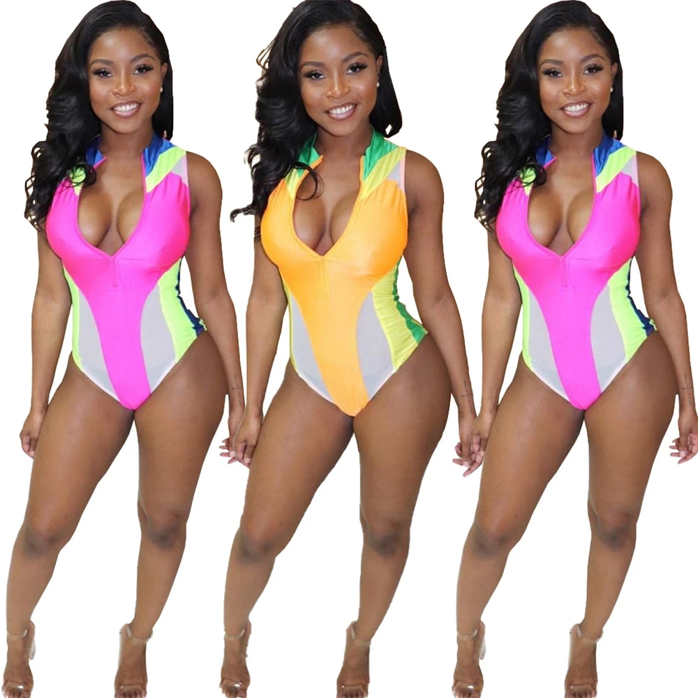 

MD-20031544 Bikini Sexy Women Matching Bikini One Piece Sexy V Neck Swimsuit Bikinis Woman Swimwear Bathing Suit