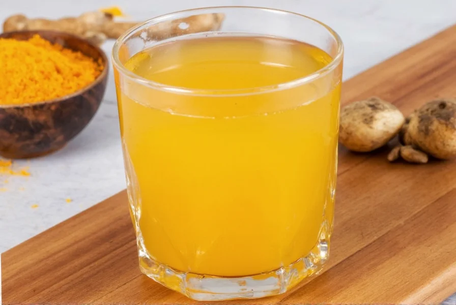Turmeric water preparation steps with ingredients