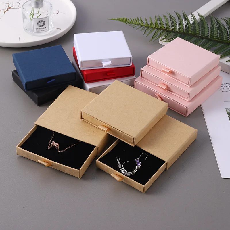 

Eco-friendly Wholesale Custom Logo Printed Sliding Cardboard Paper Jewelry Boxes Rigid Box, Custom color accepted