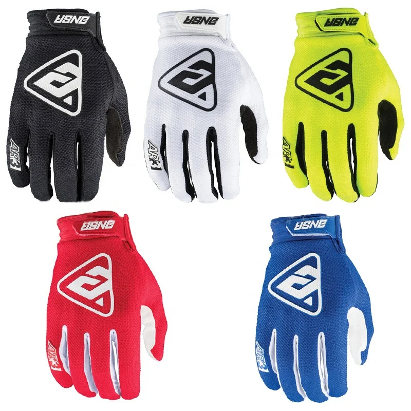 

Full Finger Cycling Motocross Mountain Bike racing Designs gloves, As picture