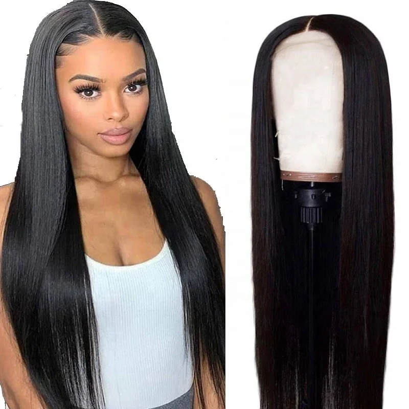 

Factory Price Swiss 13X4 Hd Lace Frontal Brazilian Lace Wig Human Hair Straight Lace Front Human Hair Wigs For Black Women, 1b natural black